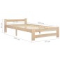 vidaXL Giroletto senza Materasso 90x200 cm in Legno Massello di Pino