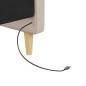 Dormeuse con Presa USB Crema in Tessuto 90x200 cm Dormeuse con Presa USB Crema in Tessuto 90x200 cm