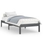Giroletto Grigio in Legno Massello 90x190 cm 3FT Single Giroletto Grigio in Legno Massello 90x190 cm 3FT Single