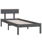 Giroletto Grigio Legno Massello Pino 75x190 cm UK Small Single Giroletto Grigio Legno Massello Pino 75x190 cm UK Small Single