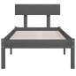 Giroletto Grigio Legno Massello Pino 75x190 cm UK Small Single Giroletto Grigio Legno Massello Pino 75x190 cm UK Small Single