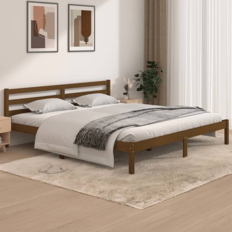 Giroletto Legno Massello Pino 180x200 cm Miele 6FT Super King