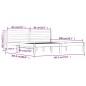 Giroletto Legno Massello Pino 180x200 cm Miele 6FT Super King