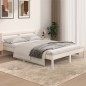 Giroletto in Legno Massello di Pino 140x190 cm Bianco Giroletto in Legno Massello di Pino 140x190 cm Bianco