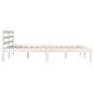 Giroletto in Legno Massello di Pino 140x190 cm Bianco Giroletto in Legno Massello di Pino 140x190 cm Bianco