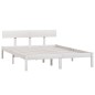 Giroletto Bianco in Legno Massello di Pino 150x200 cm UK King Giroletto Bianco in Legno Massello di Pino 150x200 cm UK King