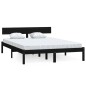 Giroletto Nero Legno Massello di Pino 120x190cm UK Small Double Giroletto Nero Legno Massello di Pino 120x190cm UK Small Double