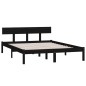 Giroletto Nero Legno Massello di Pino 120x190cm UK Small Double Giroletto Nero Legno Massello di Pino 120x190cm UK Small Double