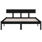 Giroletto Nero Legno Massello di Pino 120x190cm UK Small Double Giroletto Nero Legno Massello di Pino 120x190cm UK Small Double