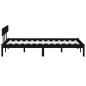 Giroletto Nero Legno Massello di Pino 120x190cm UK Small Double Giroletto Nero Legno Massello di Pino 120x190cm UK Small Double