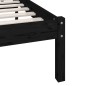 Giroletto Nero Legno Massello di Pino 120x190cm UK Small Double Giroletto Nero Legno Massello di Pino 120x190cm UK Small Double
