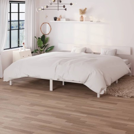 Giroletto Bianco Legno Massello di Pino 180x200cm UK Super King