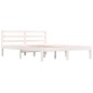 vidaXL Giroletto in Legno Massello 135x190 cm Bianco Small Double vidaXL Giroletto in Legno Massello 135x190 cm Bianco Small Double