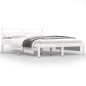 vidaXL Giroletto in Legno Massello 135x190 cm Bianco Small Double vidaXL Giroletto in Legno Massello 135x190 cm Bianco Small Double