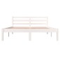 vidaXL Giroletto in Legno Massello 135x190 cm Bianco Small Double vidaXL Giroletto in Legno Massello 135x190 cm Bianco Small Double
