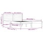 vidaXL Giroletto in Legno Massello 135x190 cm Bianco Small Double vidaXL Giroletto in Legno Massello 135x190 cm Bianco Small Double