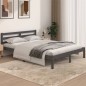 vidaXL Giroletto in Legno Massello di Pino 140x190 cm Grigio vidaXL Giroletto in Legno Massello di Pino 140x190 cm Grigio
