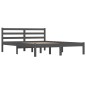 vidaXL Giroletto in Legno Massello di Pino 140x190 cm Grigio vidaXL Giroletto in Legno Massello di Pino 140x190 cm Grigio