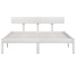 Giroletto Bianco in Legno Massello di Pino 135x190 cm UK Double Giroletto Bianco in Legno Massello di Pino 135x190 cm UK Double