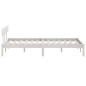 Giroletto Bianco in Legno Massello di Pino 135x190 cm UK Double Giroletto Bianco in Legno Massello di Pino 135x190 cm UK Double