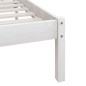 Giroletto Bianco in Legno Massello di Pino 135x190 cm UK Double Giroletto Bianco in Legno Massello di Pino 135x190 cm UK Double