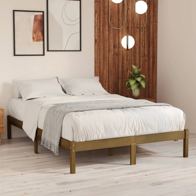 Giroletto Miele in Legno Massello 135x190 cm 4FT6 Double Giroletto Miele in Legno Massello 135x190 cm 4FT6 Double