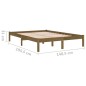 Giroletto Miele in Legno Massello 135x190 cm 4FT6 Double Giroletto Miele in Legno Massello 135x190 cm 4FT6 Double