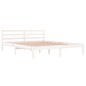 vidaXL Giroletto in Legno Massello di Pino 160x200 cm Bianco vidaXL Giroletto in Legno Massello di Pino 160x200 cm Bianco