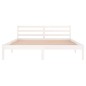 vidaXL Giroletto in Legno Massello di Pino 160x200 cm Bianco vidaXL Giroletto in Legno Massello di Pino 160x200 cm Bianco