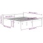 vidaXL Letto per Anziani Ambra 200x200 cm in Legno Massello di Pino vidaXL Letto per Anziani Ambra 200x200 cm in Legno Massello di Pino