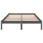 Giroletto Grigio Legno Massello 135x190 cm 4FT6 Double Giroletto Grigio Legno Massello 135x190 cm 4FT6 Double