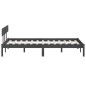 Giroletto Grigio in Legno Massello di Pino 135x190 cm UK Double