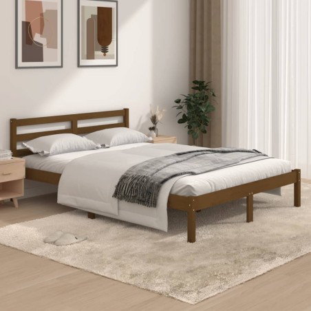 Giroletto Legno Massello di Pino 135x190 cm Miele 4FT6 Double