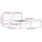 Giroletto Legno Massello di Pino 135x190 cm Miele 4FT6 Double Giroletto Legno Massello di Pino 135x190 cm Miele 4FT6 Double