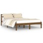 Telaio Letto in Legno Massello di Pino 140x200 cm Marrone Miele Telaio Letto in Legno Massello di Pino 140x200 cm Marrone Miele