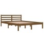 Telaio Letto in Legno Massello di Pino 140x200 cm Marrone Miele Telaio Letto in Legno Massello di Pino 140x200 cm Marrone Miele