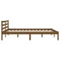 Telaio Letto in Legno Massello di Pino 140x200 cm Marrone Miele Telaio Letto in Legno Massello di Pino 140x200 cm Marrone Miele