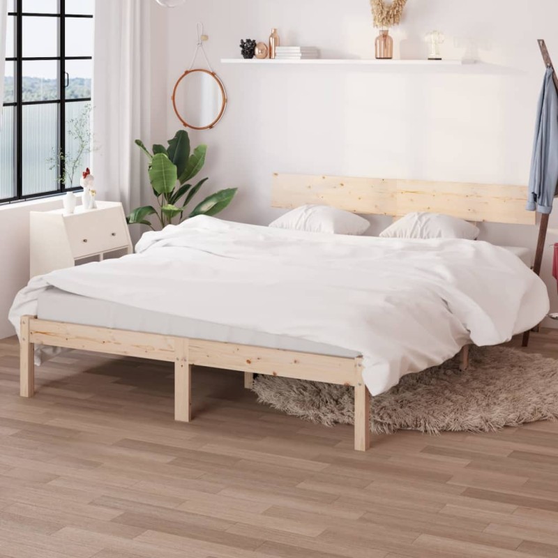 Giroletto in Legno Massello di Pino 135x190 cm UK Double Giroletto in Legno Massello di Pino 135x190 cm UK Double