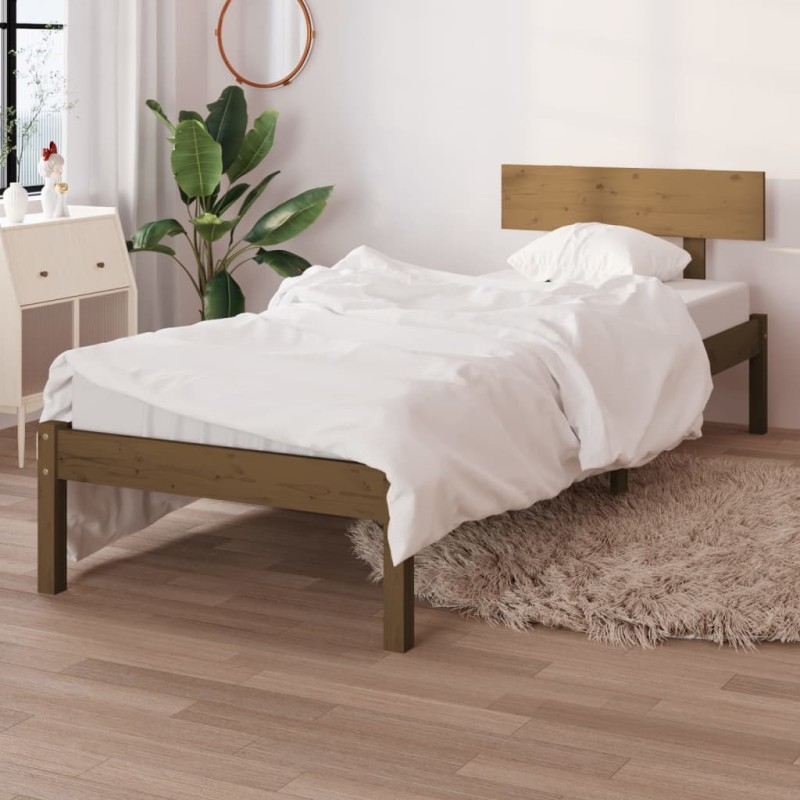Giroletto Marrone Miele in Legno Massello di Pino 90x200 cm Giroletto Marrone Miele in Legno Massello di Pino 90x200 cm