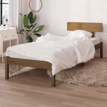 Giroletto Marrone Miele in Legno Massello di Pino 90x200 cm