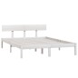 Giroletto Bianco in Legno Massello di Pino 120x190 cm UK Doppio Giroletto Bianco in Legno Massello di Pino 120x190 cm UK Doppio