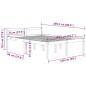 vidaXL Letto per Anziani 150x200 cm King in Legno Massello di Pino vidaXL Letto per Anziani 150x200 cm King in Legno Massello di Pino