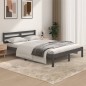 Giroletto Legno Massello di Pino 135x190 cm Grigio 4FT6 Double Giroletto Legno Massello di Pino 135x190 cm Grigio 4FT6 Double