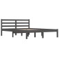 Giroletto Legno Massello di Pino 135x190 cm Grigio 4FT6 Double Giroletto Legno Massello di Pino 135x190 cm Grigio 4FT6 Double