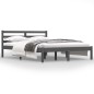 Giroletto Legno Massello di Pino 135x190 cm Grigio 4FT6 Double Giroletto Legno Massello di Pino 135x190 cm Grigio 4FT6 Double