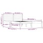 Giroletto Legno Massello Pino 120x190cm Grigio 4FT Small Double Giroletto Legno Massello Pino 120x190cm Grigio 4FT Small Double