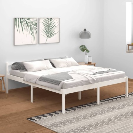 Giroletto Bianco Legno Massello Pino 180x200 cm 6FT Super King