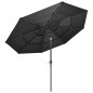 vidaXL Ombrellone a 3 Livelli con Palo in Alluminio Antracite 3 m vidaXL Ombrellone a 3 Livelli con Palo in Alluminio Antracite 3 m