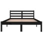 Telaio Letto in Legno Massello di Pino 120x200 cm Nero Telaio Letto in Legno Massello di Pino 120x200 cm Nero