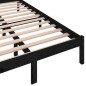 Telaio Letto in Legno Massello di Pino 120x200 cm Nero Telaio Letto in Legno Massello di Pino 120x200 cm Nero